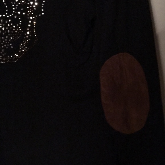 Black SKULL Jacket Blazer elbow patch OSLEY 38 - Picture 4 of 8